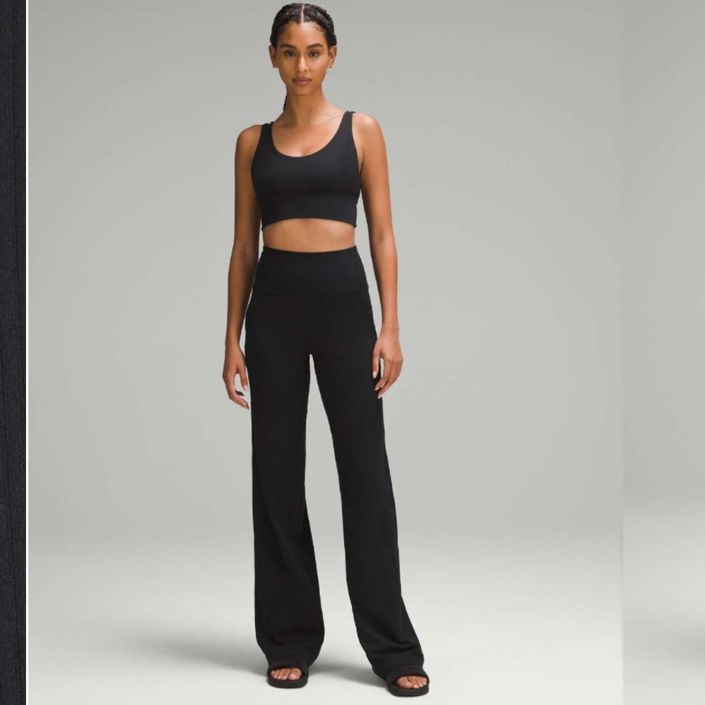 Like New Lululemon Align Ribbed High-Rise Wide-Leg Pant *Tall Size 8 Black
